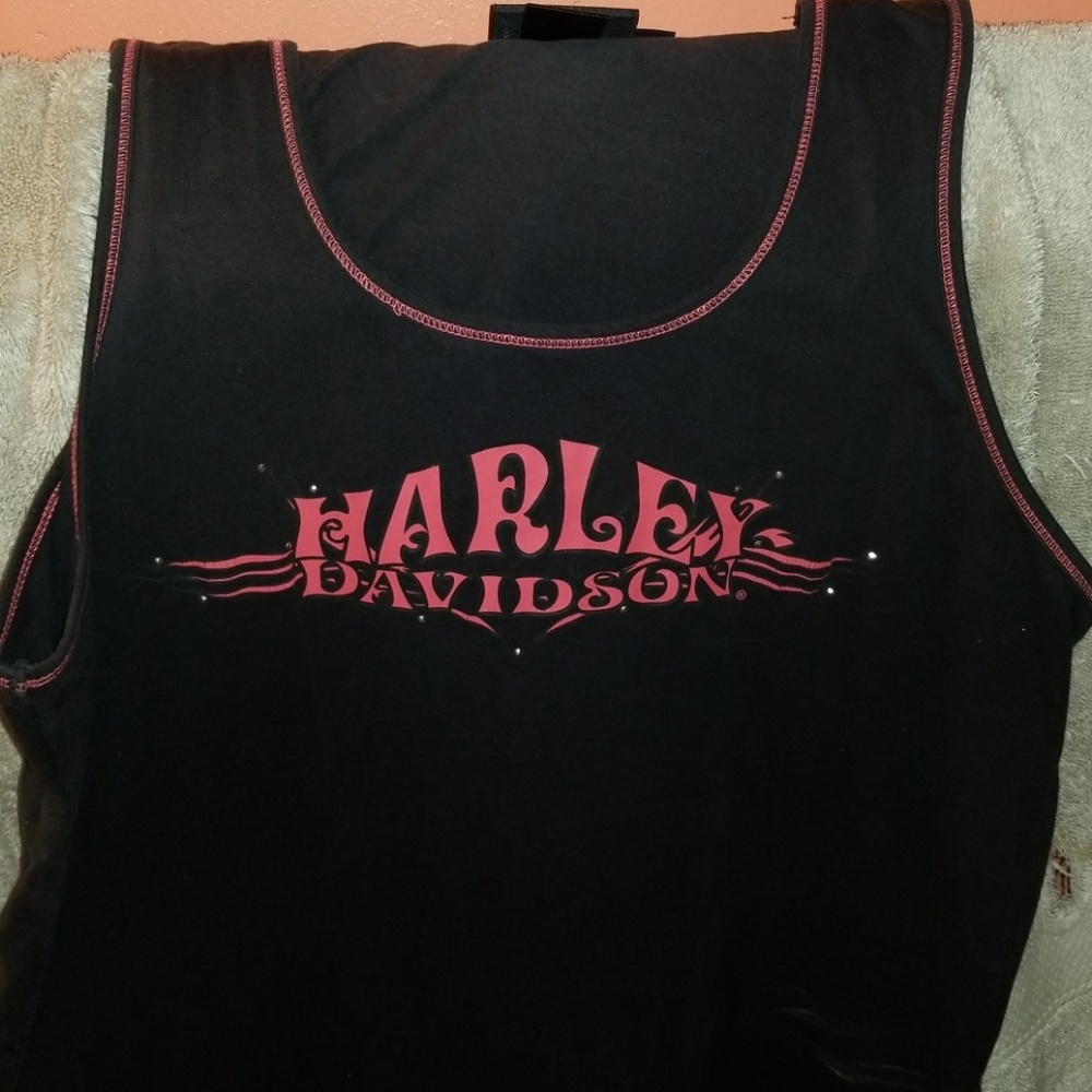 XL Harley Davidson's tanktop black and red/pink